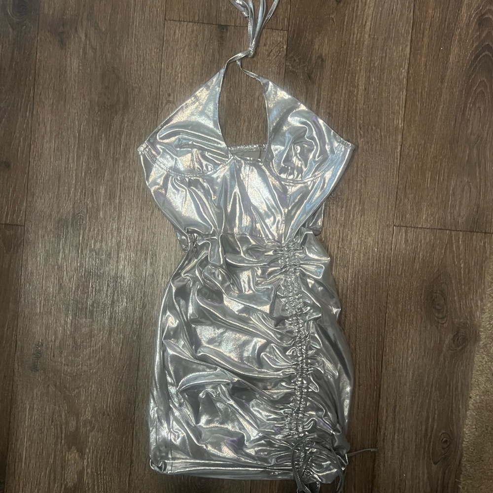 Silver Metallic Dress
